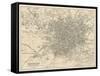 Map of Manchester and Its Environs-J. Bartholomew-Framed Stretched Canvas