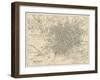 Map of Manchester and Its Environs-J. Bartholomew-Framed Art Print