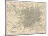 Map of Manchester and Its Environs-J. Bartholomew-Mounted Art Print