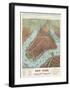 Map of Manhattan, 1879-J^W^ Williams-Framed Giclee Print