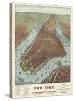 Map of Manhattan, 1879-J^W^ Williams-Stretched Canvas