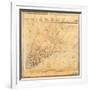 Map of Manhattan, C.1740-David Grim-Framed Giclee Print