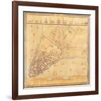 Map of Manhattan, C.1740-David Grim-Framed Giclee Print