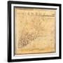 Map of Manhattan, C.1740-David Grim-Framed Giclee Print