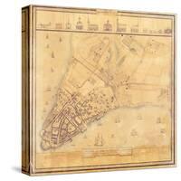 Map of Manhattan, C.1740-David Grim-Stretched Canvas