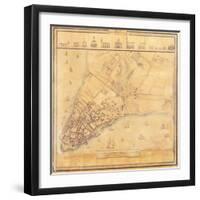 Map of Manhattan, C.1740-David Grim-Framed Giclee Print