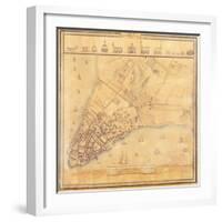 Map of Manhattan, C.1740-David Grim-Framed Giclee Print