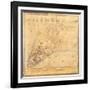 Map of Manhattan, C.1740-David Grim-Framed Giclee Print