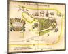Map of Manhattan (New Amsterdam, or Mannados, 1661) Art Poster Print-null-Mounted Poster