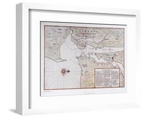 Map of Manhattan, North America, 1639-Johannes Vingboons-Framed Giclee Print