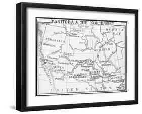 Map of Manitoba and the Northwest, Canada, C1893-George Philip & Son-Framed Giclee Print