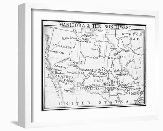 Map of Manitoba and the Northwest, Canada, C1893-George Philip & Son-Framed Giclee Print