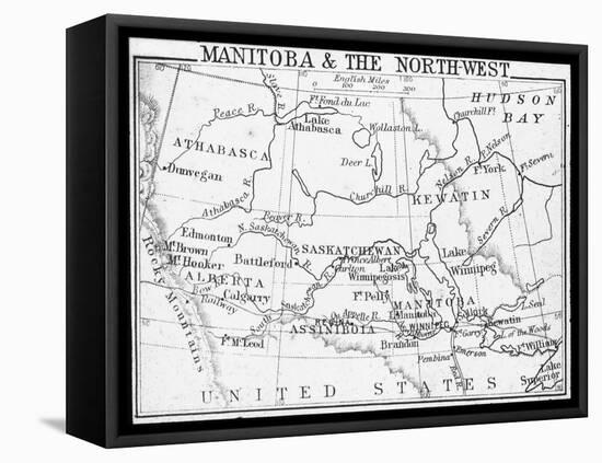 Map of Manitoba and the Northwest, Canada, C1893-George Philip & Son-Framed Stretched Canvas