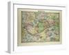 Map of Mantes France-null-Framed Giclee Print