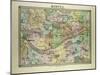 Map of Mantes France-null-Mounted Giclee Print