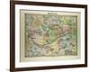 Map of Mantes France-null-Framed Giclee Print