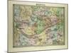 Map of Mantes France-null-Mounted Giclee Print