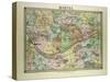 Map of Mantes France-null-Stretched Canvas