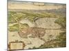 Map of Mantua from Civitates Orbis Terrarum-null-Mounted Giclee Print