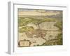 Map of Mantua from Civitates Orbis Terrarum-null-Framed Giclee Print