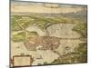 Map of Mantua from Civitates Orbis Terrarum-null-Mounted Giclee Print