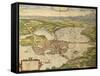 Map of Mantua from Civitates Orbis Terrarum-null-Framed Stretched Canvas