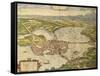 Map of Mantua from Civitates Orbis Terrarum-null-Framed Stretched Canvas