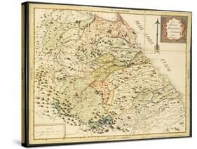 Map of Marca Anconetana and Fermana, Bologna, Italy, 1831-null-Stretched Canvas