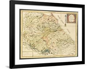 Map of Marca Anconetana and Fermana, Bologna, Italy, 1831-null-Framed Giclee Print