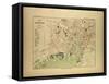 Map of Marseille, France-null-Framed Stretched Canvas