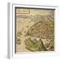 Map of Marseille from Civitates Orbis Terrarum-null-Framed Giclee Print