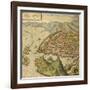 Map of Marseille from Civitates Orbis Terrarum-null-Framed Giclee Print