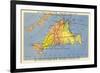 Map of Martha's Vineyard, Massachusetts-null-Framed Art Print