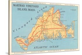 Map of Martha's Vineyard-null-Stretched Canvas