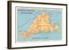 Map of Martha's Vineyard-null-Framed Art Print