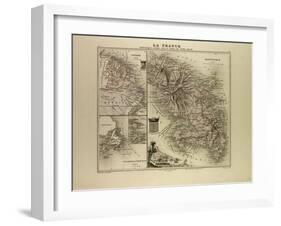 Map of Martinique French Guiana and Terra Nova 1896-null-Framed Giclee Print