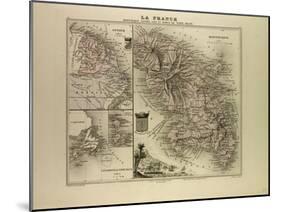Map of Martinique French Guiana and Terra Nova 1896-null-Mounted Giclee Print