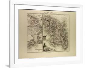 Map of Martinique French Guiana and Terra Nova 1896-null-Framed Giclee Print