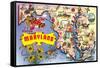 Map of Maryland-null-Framed Stretched Canvas