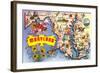 Map of Maryland-null-Framed Art Print