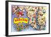 Map of Maryland-null-Framed Art Print