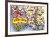 Map of Maryland-null-Framed Art Print