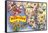 Map of Maryland-null-Framed Stretched Canvas