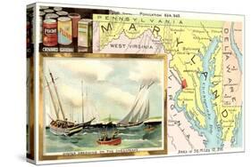 Map of Maryland-null-Stretched Canvas