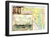 Map of Maryland-null-Framed Premium Giclee Print