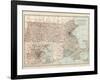 Map of Massachusetts, United States. Inset of Boston and Vicinity-Encyclopaedia Britannica-Framed Art Print