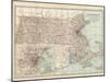 Map of Massachusetts, United States. Inset of Boston and Vicinity-Encyclopaedia Britannica-Mounted Art Print