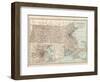 Map of Massachusetts, United States. Inset of Boston and Vicinity-Encyclopaedia Britannica-Framed Art Print