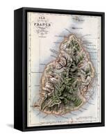 Map of Mauritius, Illustration from "Paul et Virginie" by Henri Bernardin de Saint-Pierre, 1836-A.h. Dufour-Framed Stretched Canvas