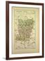 Map of Mayenne France-null-Framed Premium Giclee Print